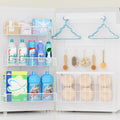 6 Pack Magnetic Shelves for Washing Machine, Magnetic Spice Rack Organizer for Refrigerator, Magnetic Shelf with Hanger Organizer, Metal Magnetic Basket, Laundry Organization and Storage, White