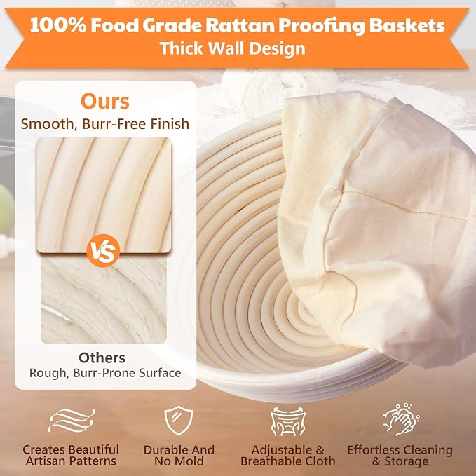 Sourdough Starter Kit with Scale, Banneton Bread Proofing Basket, Sour Dough Starter Jar, Complete Sourdough Bread Baking Supplies Tools, Full Sourdough Bread Making Tool, Gift Set for Bakers Beginner