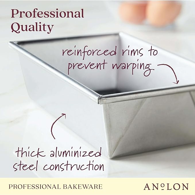 Anolon Pro-Bake Aluminized Steel Baking Cake Pan, Square, 9 Inch - Silver