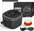 Mooues Clear Ice Ball Maker Mold, Whiskey Ice Cube Tray, 2.4 Inch Large Round Ice Molds for Cocktails Whisky Bourbon Liquor, Best Dad Ever Gifts for New Dad Husband Men who Have Everything
