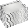 12 Pack Half Size Baking Sheet Pan Set, Aluminum Commercial Quality Cookie Sheet for Baking or Roasting, Large Thick Baking Tray Prevents Warping, 13" × 18" Cookie Tray Pan