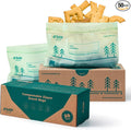 Fit Meal Prep 50 Pack 100% Compostable Snack Bags, 6.5 x 4.1" Resealable Food Storage Bags Snack Size, Plant-Based Freezer Bags for Food, ASTM D6400, US BPI & EU OK Compost Certified