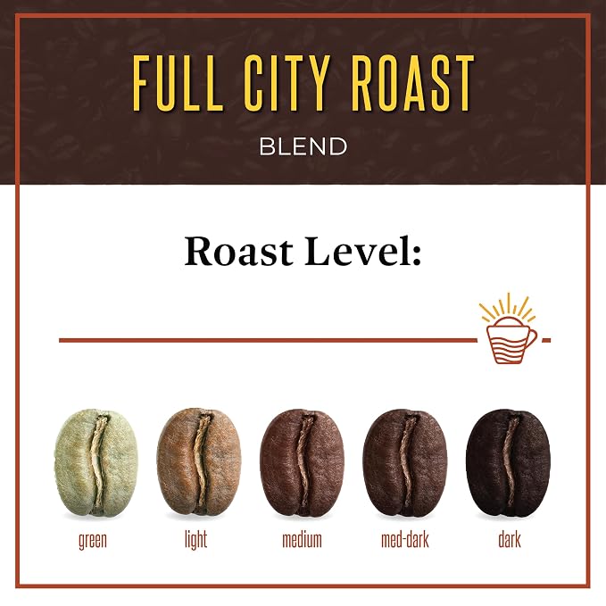 San Diego Coffee Full City Roast, Dark Roast, Whole Bean Coffee, 16-Ounce Bag Café en grano tostado