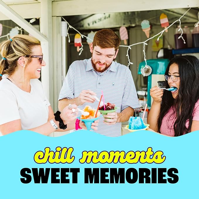 Hawaiian Shaved Ice Coconut Syrup - Nut Soy Dairy Free - Flavor Fluffy & Crunchy Snow Cones - Shelf Stable - Makes 8 Servings - 16 ounces