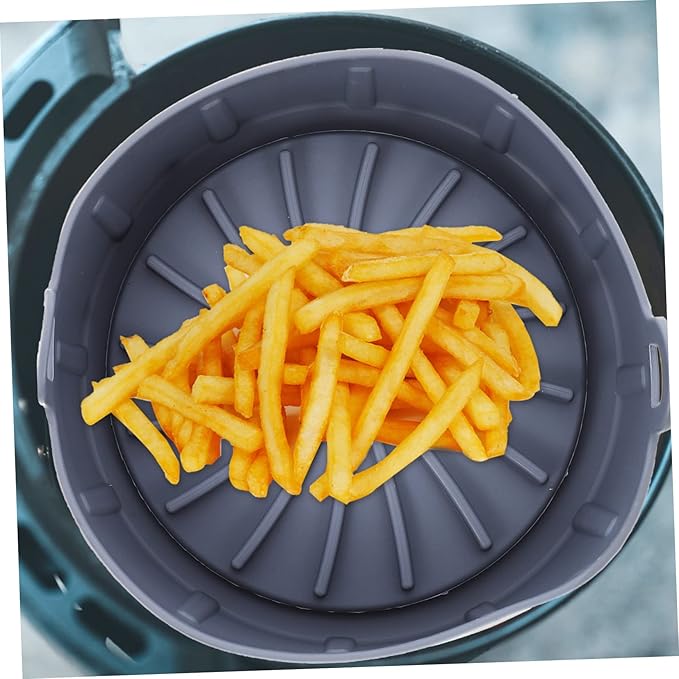 Air Fryer Silicone Liners Reusable Non-Stick Baking Mat Silicone Pot for Easy Cleaning Compatible Air Fryers and Ovens for Baking and Cooking