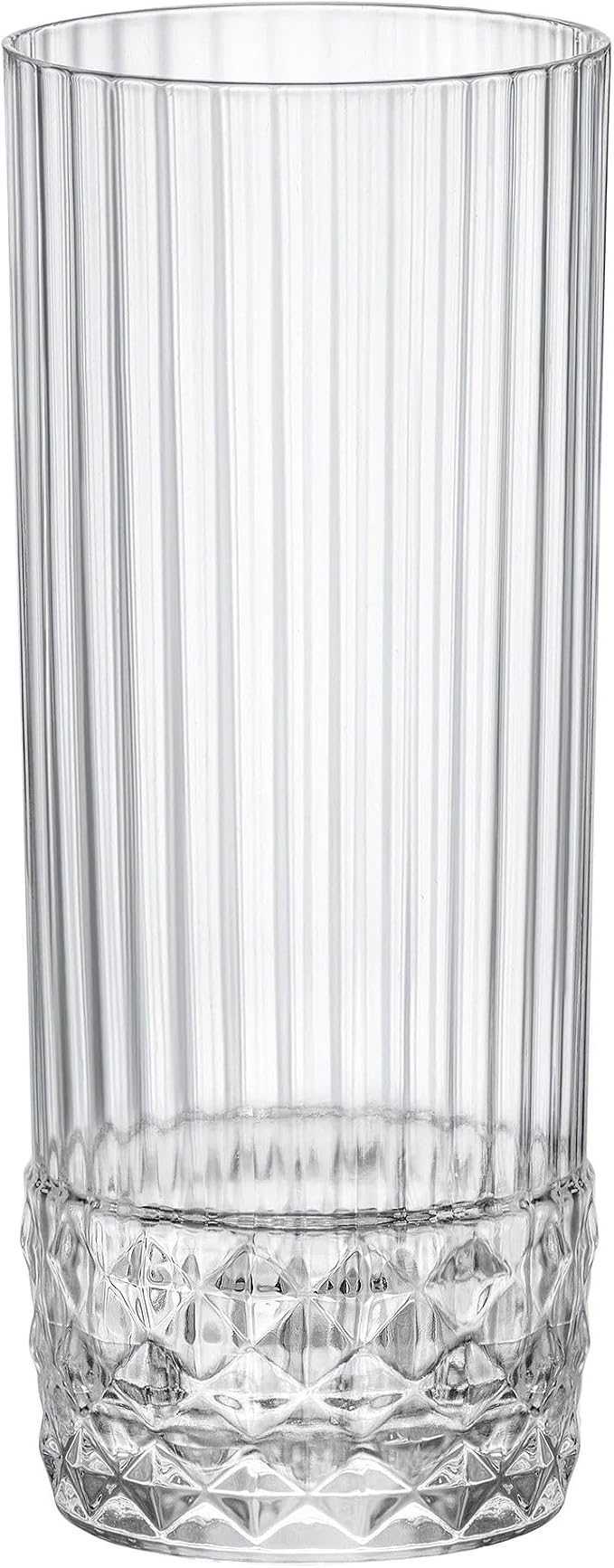 Bormioli Rocco America '20s 13.5 oz. Long Drink Drinking Glasses, Clear, Set of 4