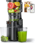 AMZCHEF Cold Press Juicer – 6.5" Wide Mouth Hopper for Whole Recipe Loading, Self Feeding for Hands-Free Operation, Zero Waste Masticating Juicer For More Juice, Less Pulp – Triple Strainers