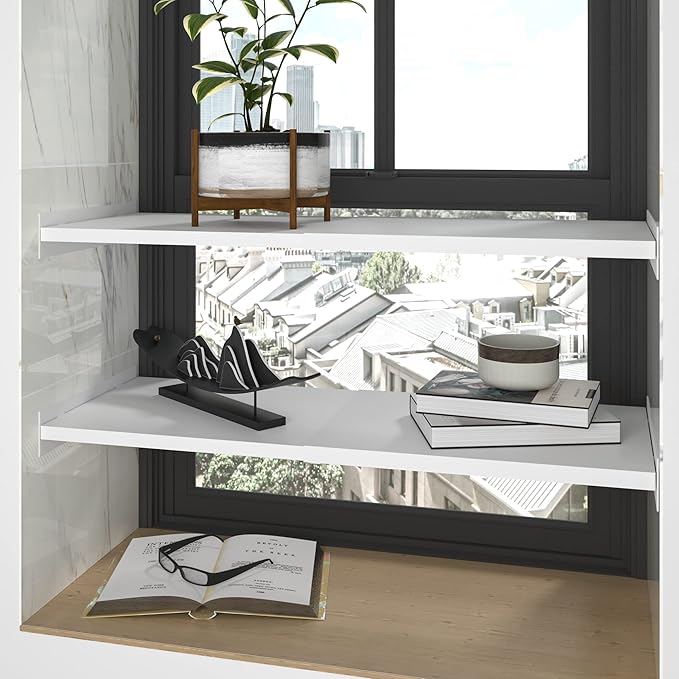 Expandable Closet Shelf Organizer, Adjustable Shelves Organizer, Storage Shelving Rack DIY Divider RV Separator for Cabinet Pantry Wardrobe Cupboard Kitchen, 1 Pack, X-Large