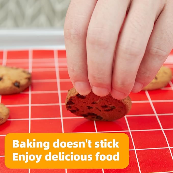 Silicone Baking Mat Roll 12IN*5FT Free Cutting, Non-Slip Pastry Mat, Non-Stick Reusable Air Fryer Liner, Oven Liners, Counter Mat, Freeze Dryer Mat, Easily Cut to Size Fit All Ovens Pans Tins Dishes