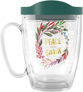 Tervis EttaVee Christmas Holiday Peace On Earth Made in USA Double Walled Insulated Tumbler Travel Cup Keeps Drinks Cold & Hot, 16oz Mug, Peace