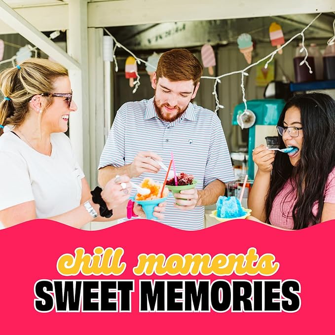 Hawaiian Shaved Ice Bahama Mama Syrup - Nut Soy Dairy Free - Flavor Fluffy & Crunchy Snow Cones - Shelf Stable - Makes 8 Servings - 16 ounces