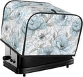 Toaster Cover 4 Slice Vintage Pastel Flower Peony Kitchen Small Appliance Covers with Pockets Dust and Fingerprint Protection