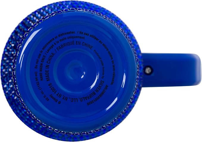 Silver Buffalo Lilo and Stitch Make Some Waves Wink Face Stitch 40oz Stainless Steel Rhinestone Tumbler