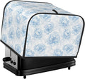 Toaster Cover 4 Slice Flower Pastel Blue Floral Kitchen Small Appliance Covers with Pockets Dust and Fingerprint Protection