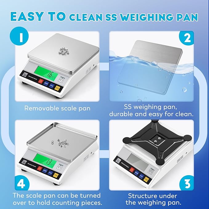 CGOLDENWALL High Precision Scale 10kg 0.1g Digital Accurate Electronic Balance Lab Scale Laboratory Industrial Scale Weighing and Counting Scale Scientific Scale CE 0.1g (10kg, 0.1g)