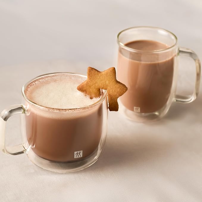 ZWILLING Sorrento Plus 2-pc Double-Wall Glass Cappuccino Mug Set,15-oz, 450ml