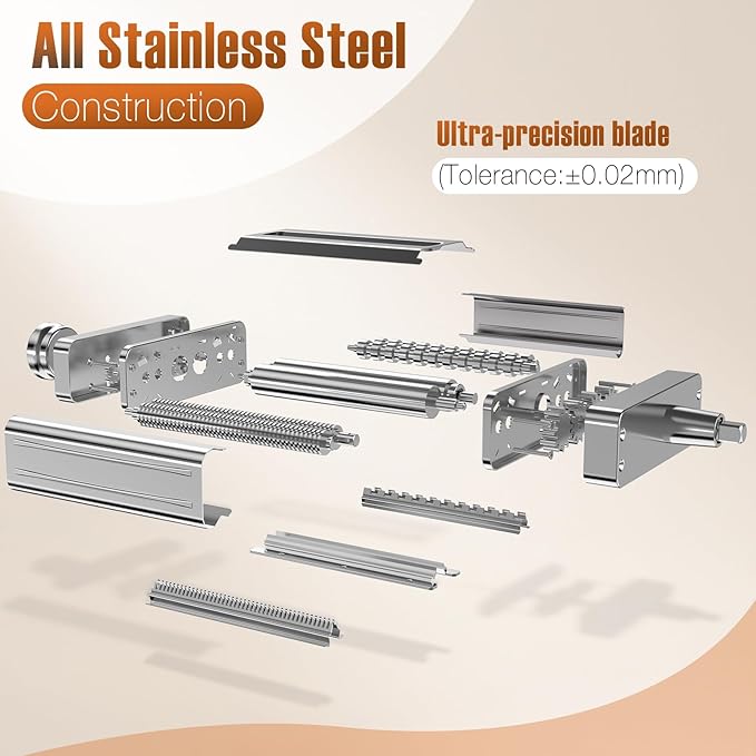 All Stainless Steel Pasta Maker Attachment 3 in 1 for KitchenAid Stand Mixer Included Pasta Sheet Roller, Spaghetti Cutter, Fettuccine Cutter Maker Accessories with 8 Thickness Settings by Fedowal
