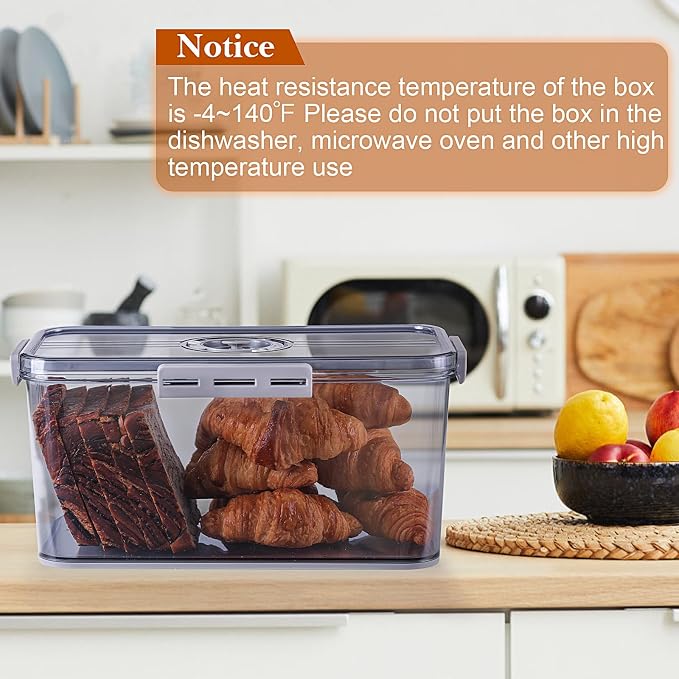 ANYPROLUS Bread Box for Homemade Bread Boxes for Kitchen Counter Airtight, Time Recording Bread Storage Container with Lid, Bread Containers Storage Airtight Loaf Bread Keeper, Large