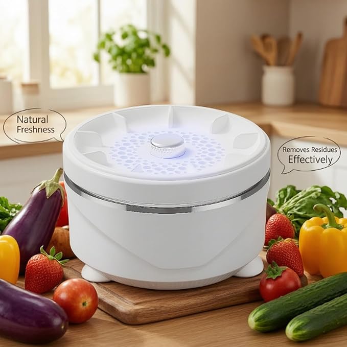 2026 New Fruit and Vegetable Cleaner, Produce Cleaner Device Waterproof Fruit and Vegetable Purifier Clean Produce with Titanium Electrolysis Purification for Home Kitchen (1Set)