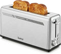 Seehot® Slim Long Slot Stainless Steel Toaster, Toaster 2 Slice Wide Slot with 10.24 x 1.5 in Slot, Bagel Defrost Cancel, 7 Shades, Crumb Tray