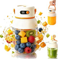 Portable Electric Juicer Cup with Zero Cord Hassle,Rechargeable Personal Blender,Digital Display,Power off when the lid is opened,2600mAh battery capacity for Gym, Office, Outdoors (800ml)
