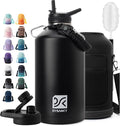 DYSANKY Gallon Insulated Water Bottle with Portable Carrier Bag for Outdoor