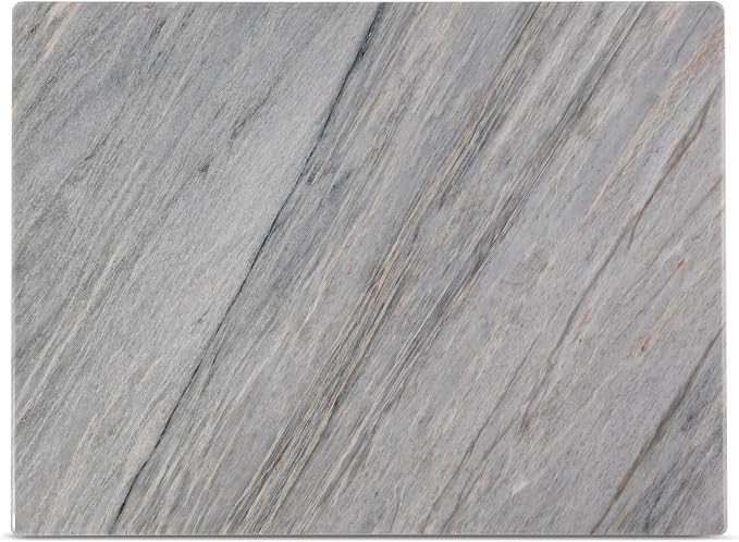 Koville Stone Cutting Board for Kitchen, 20x16 Inches Large Marble Slab Cheese Board, Rectangular Serving Board for Baking Charcuterie Pastry, Natural Stone Board for Countertop (Paradiso)