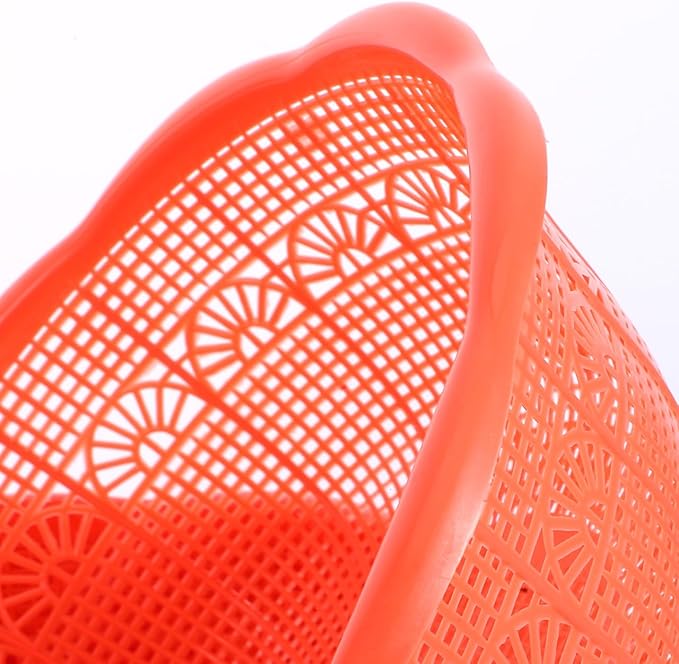 10Pcs Plastic Drain Basket Multifunctional Kitchen Strainer Bowl for Rice Fruit Vegetable Washing Easy to Clean for Home and Restaurant