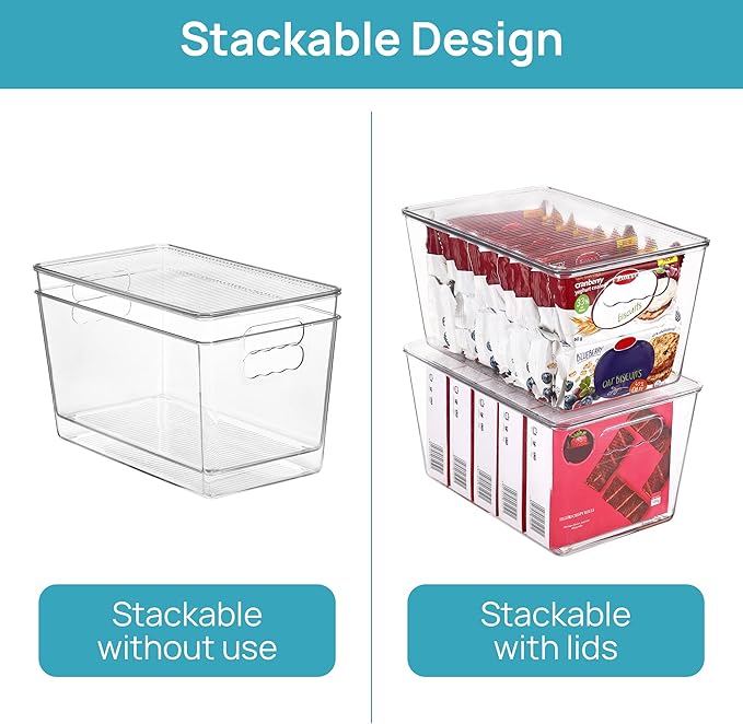 Vtopmart 6 Pack Bins and 4 Pack Under Sink Organizer