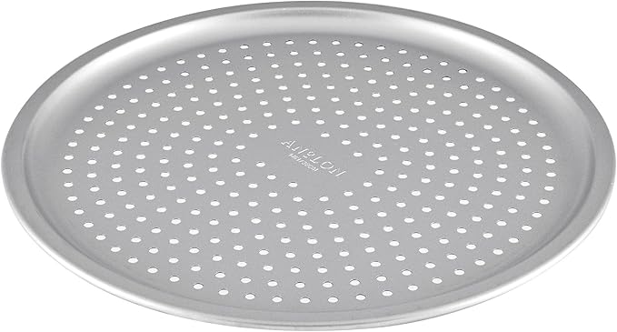 Anolon Pro-Bake Aluminized Steel Bakeware Perforated Pizza Pan, 14 Inch - Silver