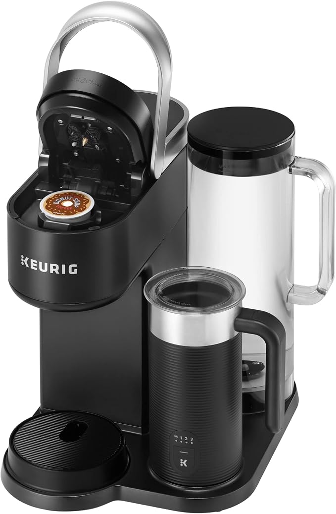 Keurig K-Café SMART Single Serve Coffee Maker with WiFi Compatibility, Latte and Cappuccino Machine with Built-In Frother, 6 Brew Sizes, Black
