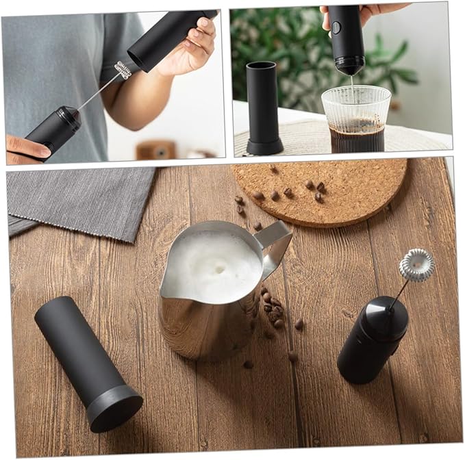 LIFKOME Handheld Electric Milk Frother Mixer Multi-Speed Whisking Tool for Lattes and Cappuccinos Portable Milk Foam Maker for Home Kitchen Use