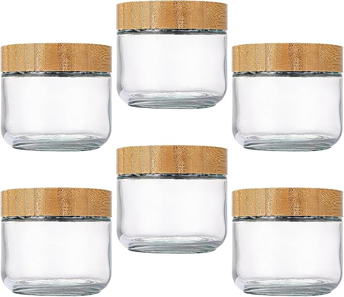 Glass Storage Jar with Airtights Lid for Overnight Oats Yogurt Parfaits and Food Storage 300ml 480ml Glass Food Container