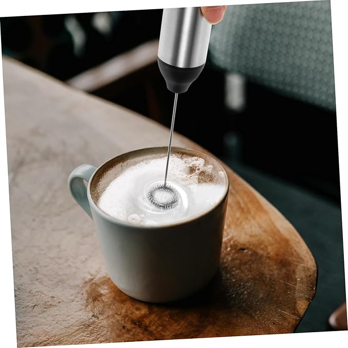 OUNONA 1PC Rechargeable Handheld Milk Frother Electric Foamer for Coffee Latte Cappuccino Portable and Easy to Use for Home and Travel and Material