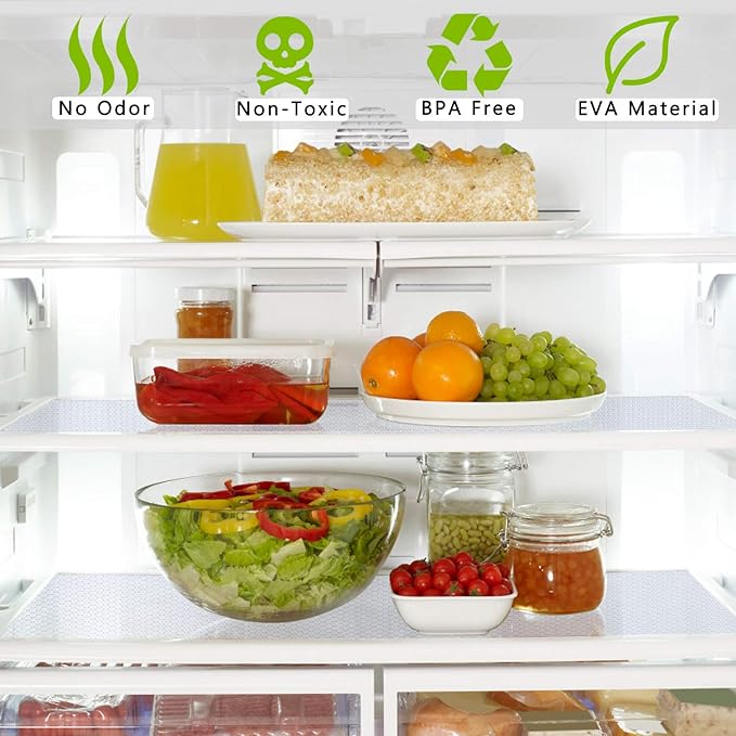 HooTown Shelf Liner Kitchen Cabinet Drawer Mats 23.6 Inch Wide x 6.5 Feet Long, Non Slip EVA Plastic Water Resistant Pad for Bathroom Drawers,Shoe Shelves, Under Sink, Clear