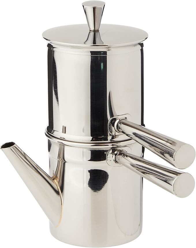 Ilsa Neapolitan Coffee Maker, Stainless Steel, Silver, 1-2 Cups