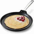 Alva Maestro Ceramic Nonstick Crepe Pan, 10 Inch Pancake Pan and Egg Pan, PFAS-Free Flat Griddle Pan, Induction Compatible Oven Safe Breakfast Pan for Crepes, Pancakes, Eggs and Blinis