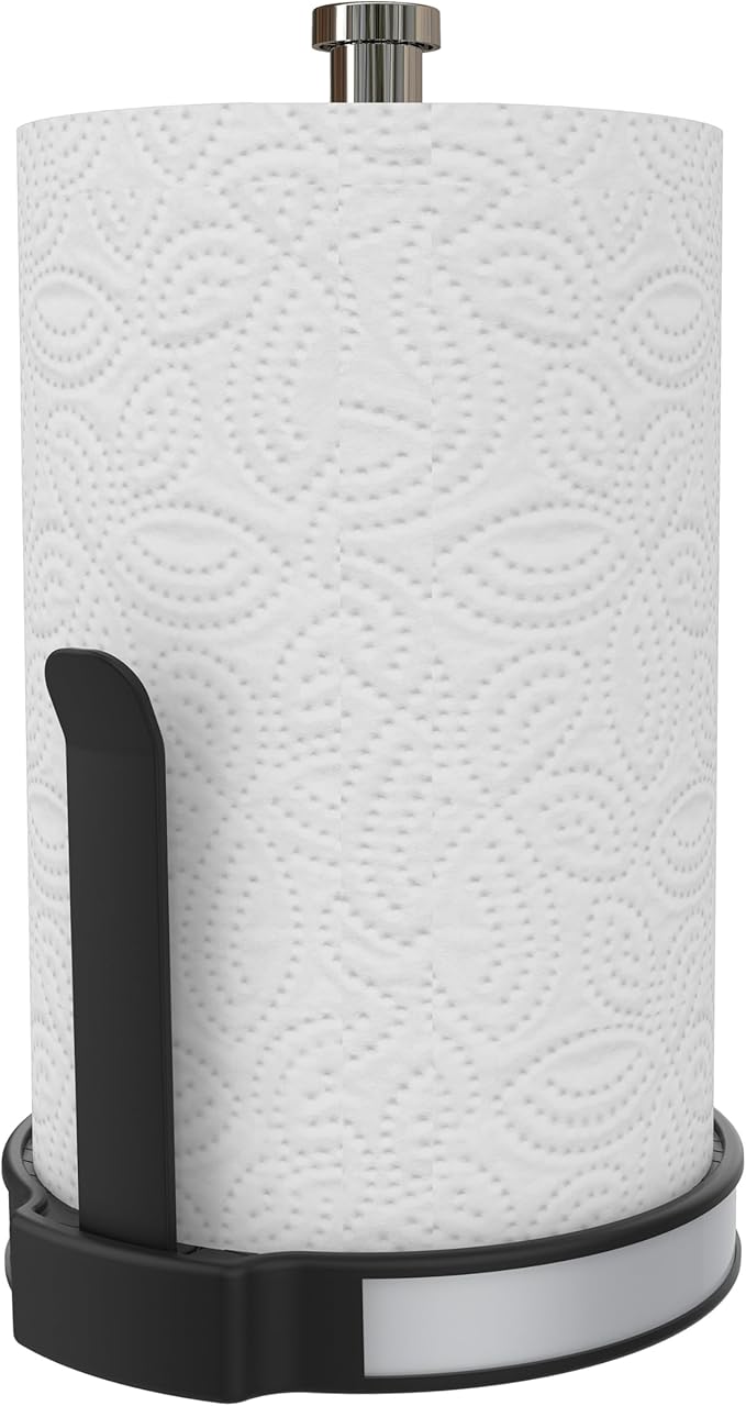 Kitchen Details Paper Towel Holder with Deluxe Tension Arm in Black