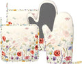 Watercolor Florals Oven Mitts and Pot Holders Sets Silicone Wildflowers Kitchen Oven Mitts Hot Pads Heat Resistant Colorful Flowers Butterfly Potholders Kitchen Mitts Set for Baking Cooking