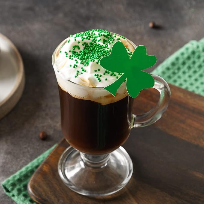 Sieral 12 Pieces Irish Coffee Mugs Bulk 8.5 oz Irish Coffee Glass with Handle Clear Glass Mugs for Wedding Prom Graduation Party Ice Cream Tea Hot Chocolate Espresso Cappuccino Latte Cups