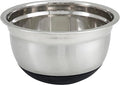 Winco Mixing Bowl with Silicon Base, 5-Quart, Stainless Steel, Black