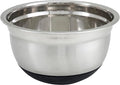 Winco Mixing Bowl with Silicon Base, 3-Quart, Stainless Steel, Black