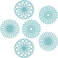 Smithcraft Trivets for Hot Dishes, Pots and Pans, Round Silicone Trivet Mat Hot Pads for Kitchen Decor, Heat Resistant Mat Countertop, Trivets Table &Quartz Countertops Teal Mats Set 6