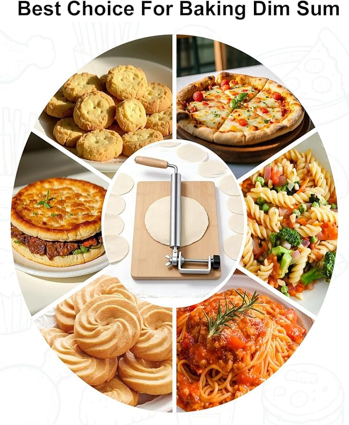 Rolling Pins,Rolling Pin and Silicone Baking Pastry Mat Set,Rolling Pins,Adjustable Stainless Steel Rolling Pin with Baking Dough,Pizza,Pie,Pasta(25MM)