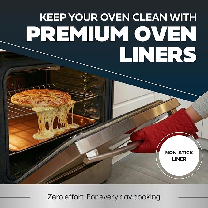 Cooks Innovations Non-Stick Oven Protector Mat - Heavy Duty Nonstick Oven Rack Liners to Protect Convection, Electric, Gas, & Microwave Ovens - BPA & PFOA Free Heat Resistant Baking Mat