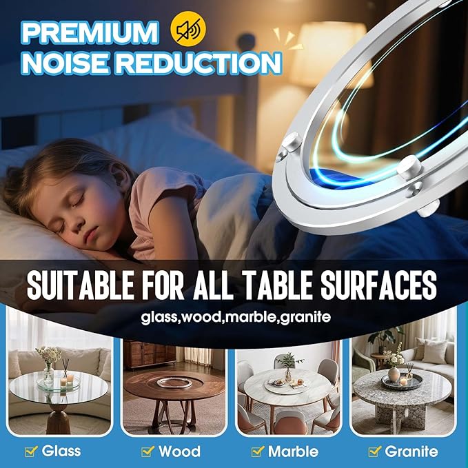 Lazy Susan Hardware,12 inch Heavy Duty Lazy Susan Bearing Kit,Rotating Serving Turntable for Aluminium Alloy Turntable Bearing,Swivel Base Hardware for Dining Table,DIY,Display Stand,Workbench