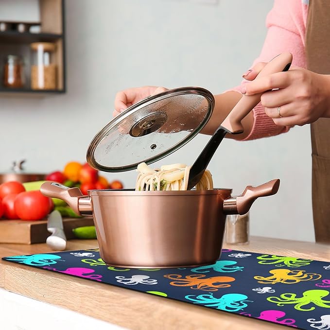 Colorful Simple Octopuses Trivet Table Runner Heat Resistant 230F for Hot Dishes Pots Plates Kitchen Dining Table Protector Decorative 39.37x 11.8