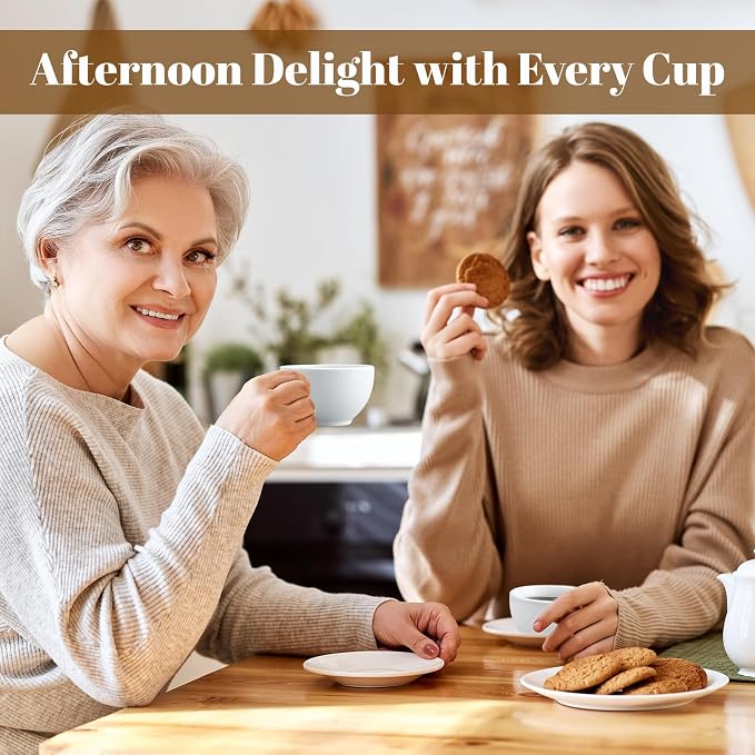 Reallnaive 12 pieces 7.5 oz Porcelain Espresso Cups Set White 220ml Durable for Serving Coffee Tea Beverage for Cafes Office Home Restaurants Hotels
