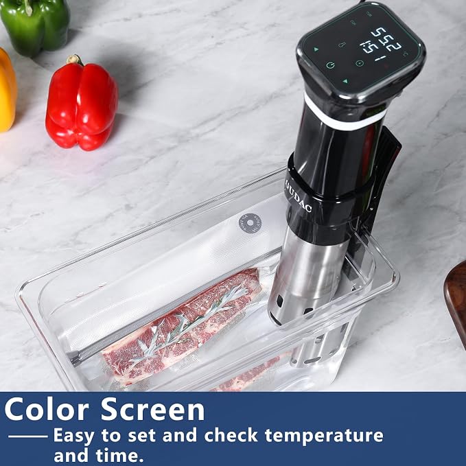 Sous Vide Precision Cooker, 1100 Watts, Sous Vide Machine Kit, Immersion Circulator, With 6L Water Container and 10pcs Sous Vide Bags