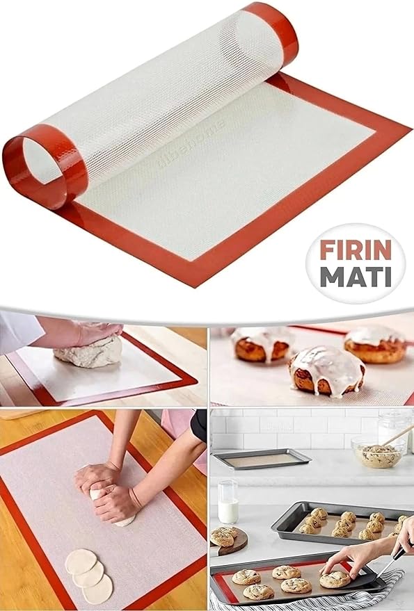 Silicone Baking Mat Non-Stick Heat Resistant Oven Liner 15.7x11.8 in Reusable Baking Sheet for Pastry Cookie Dough